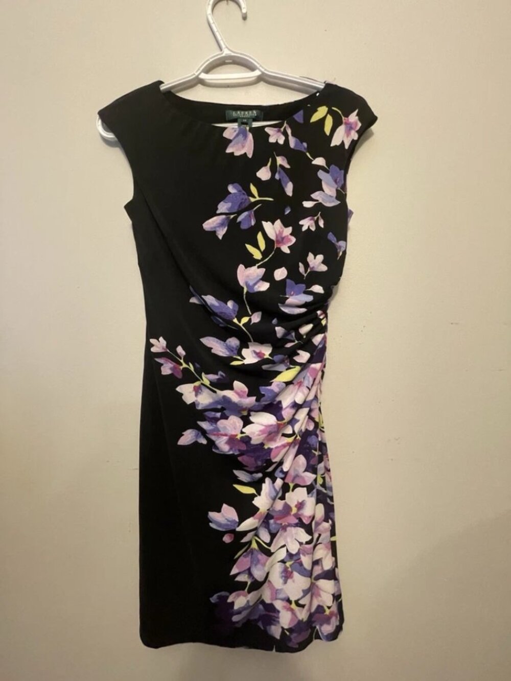 Lauren Ralph Lauren Dress Size 4Petite Black Floral-